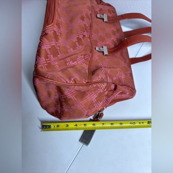 TUMI T Monogram Jacquard Nylon Canvas Framed Weekender/Carry-On Duffle Rose Pink - Picture 16 of 16